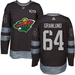 Kinder Minnesota Wild Eishockey Trikot Mikael Granlund #64 Authentic Schwarz 1917-2017 100th Anniversary